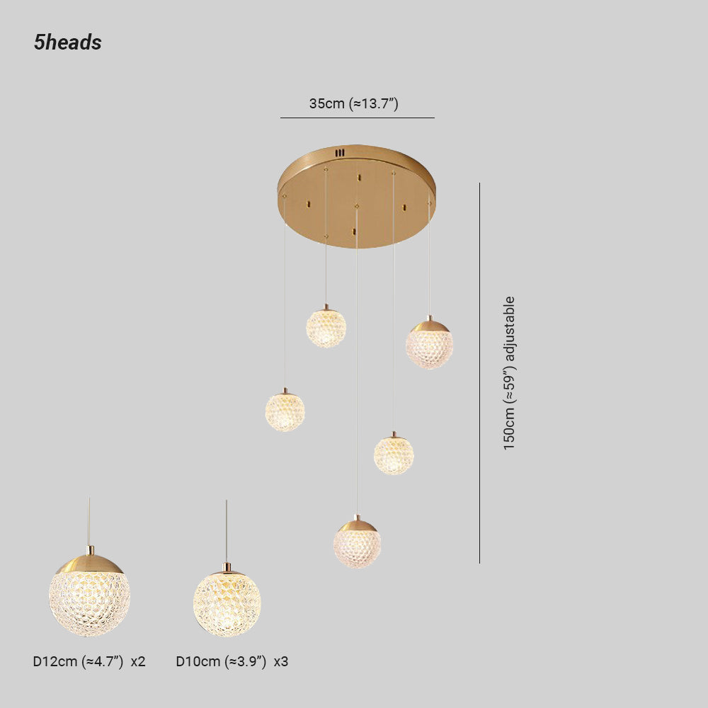 Modern Flair Pendant Light With Gold Art Deco