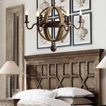 Warm Ambience Pendant Light With Rustic Wood And Metal