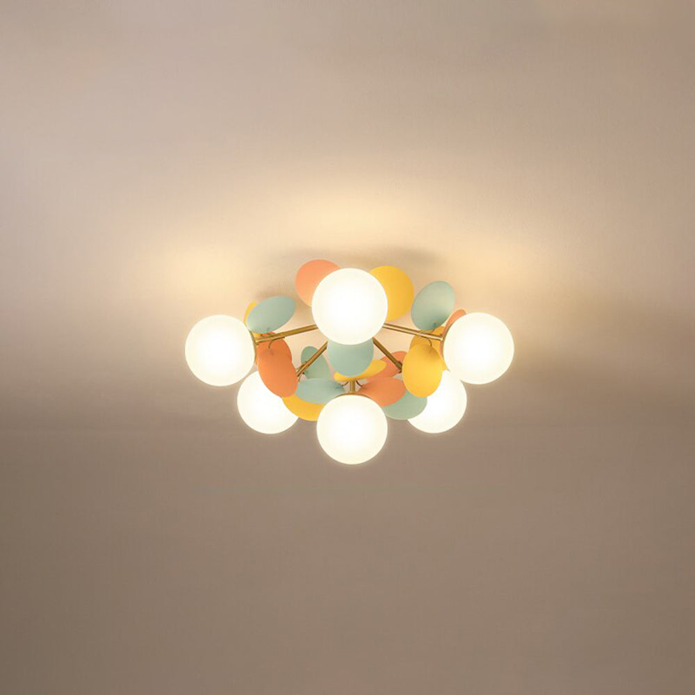 Chandelier Ceiling Floral Branch Multicoloured For Living Room