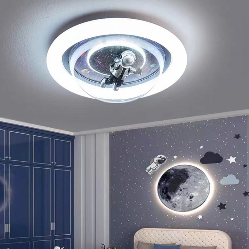 Astronaut Nebula Luna Ceiling Light Dimmable Flush Mount Galaxy