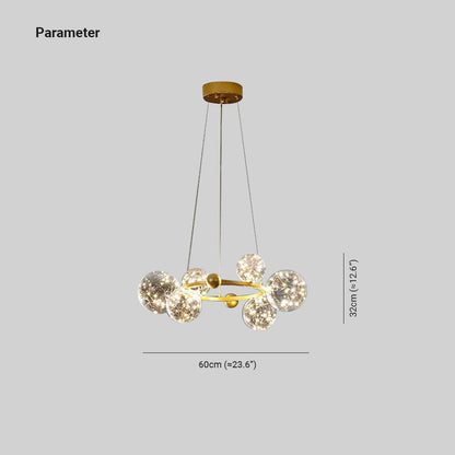 Warm Glow Glass Art Deco Pendant Light