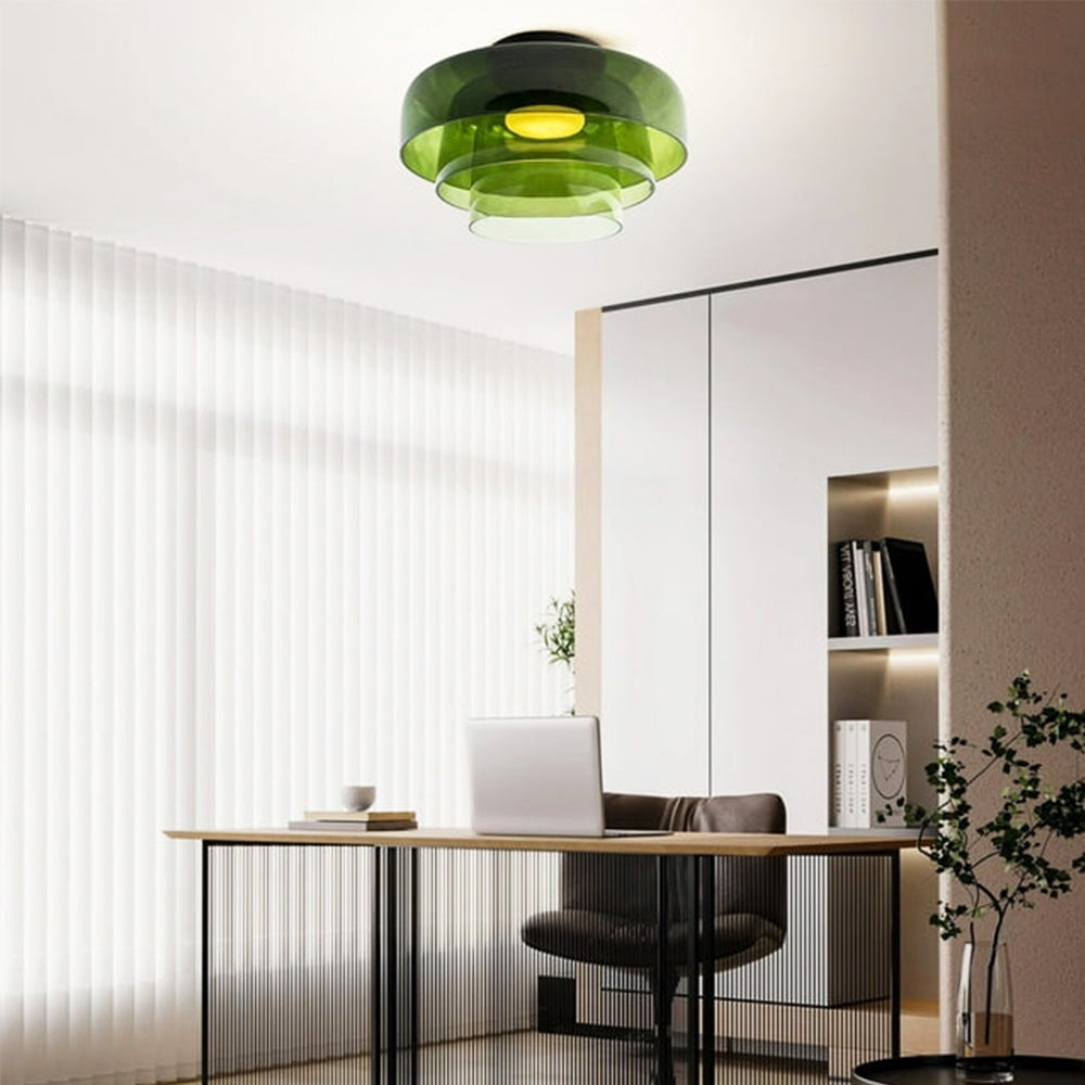 Modern Minimalist Luma Glass Flush Mount Ceiling Light