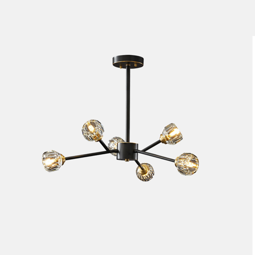 Crystal Shade Gold Metal Pendant Light