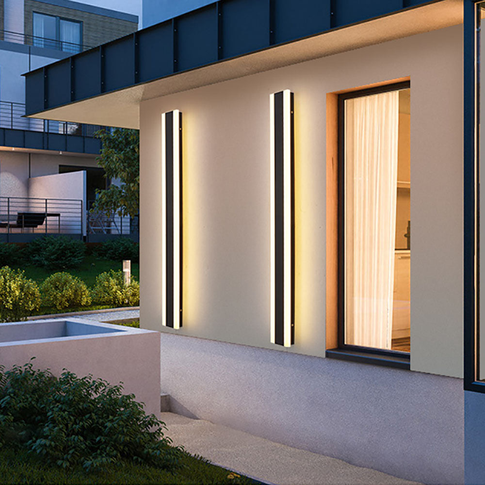 Integrated Shelf With Outdoor Symmetrical Wall Light