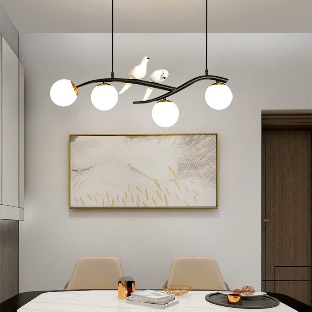 Dual Color Finish Bird Pendant Light With Ambient Glow