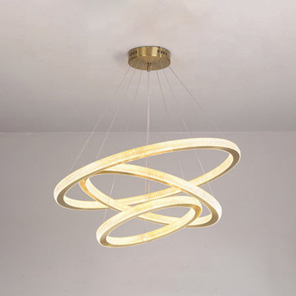 Pendant Light Ring Contemporary Gold For Room Living