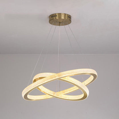 Pendant Light Ring Contemporary Gold For Room Living