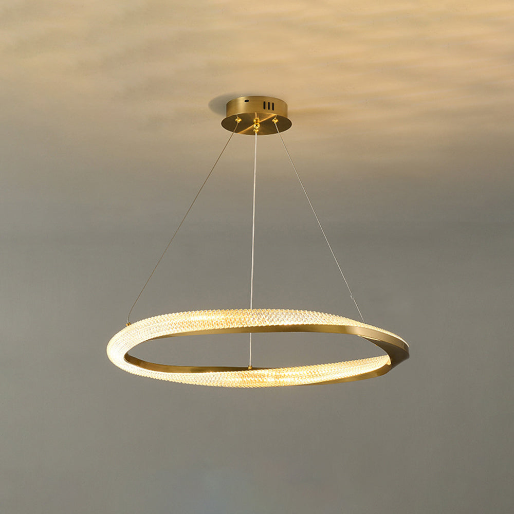 Gold Pendant Minimalist Light Spiral
