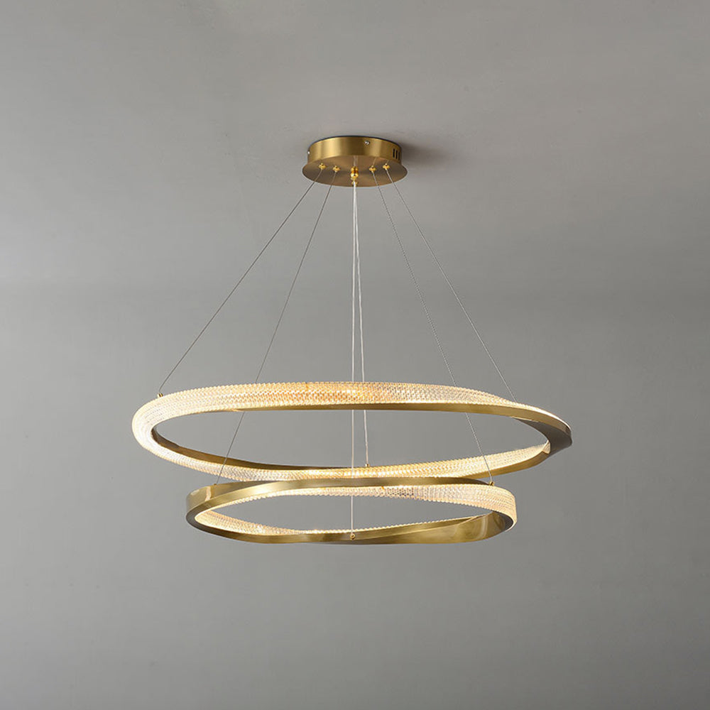 Gold Pendant Minimalist Light Spiral