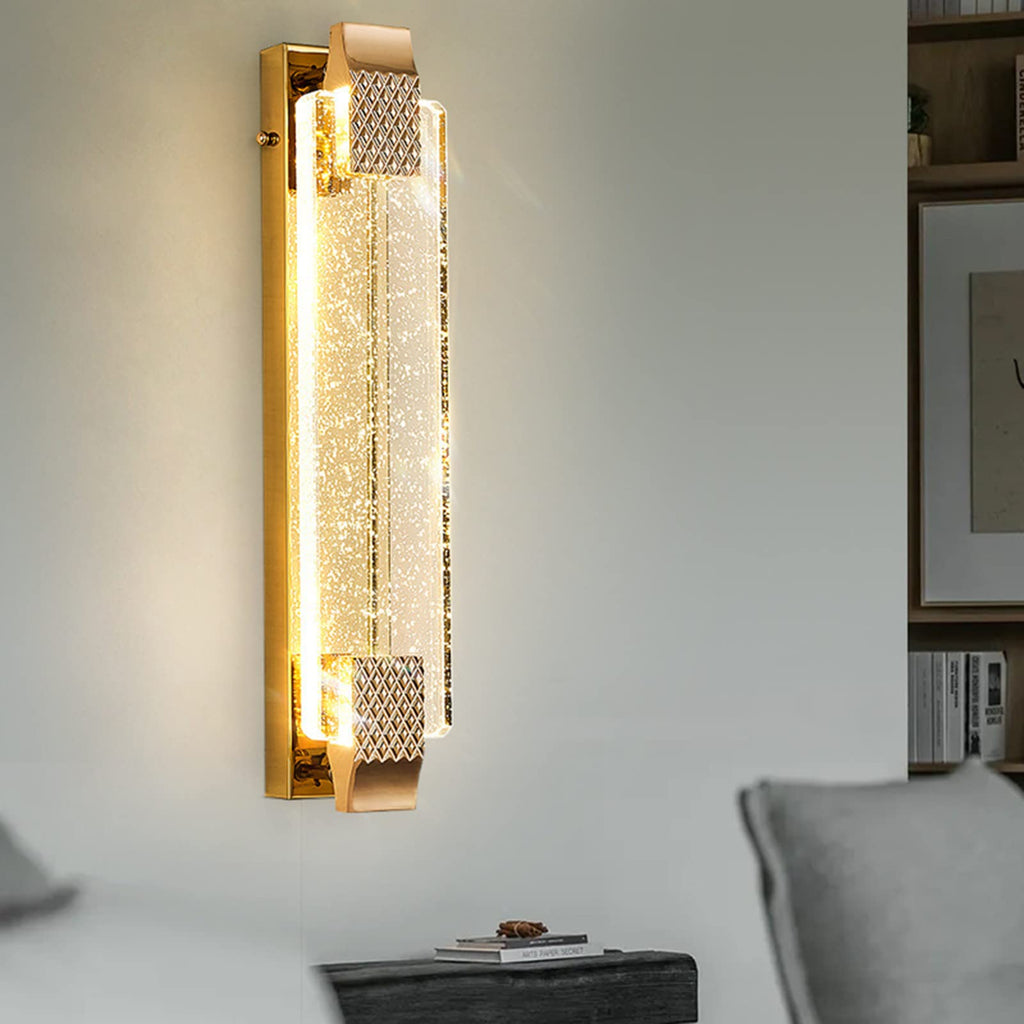 Modern Glass And Metal Wall Lamp For Living And Dining Astra