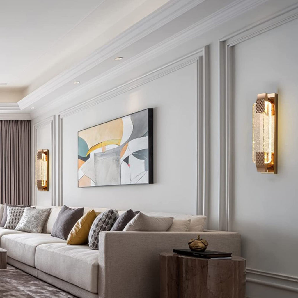 Modern Glass And Metal Wall Lamp For Living And Dining Astra