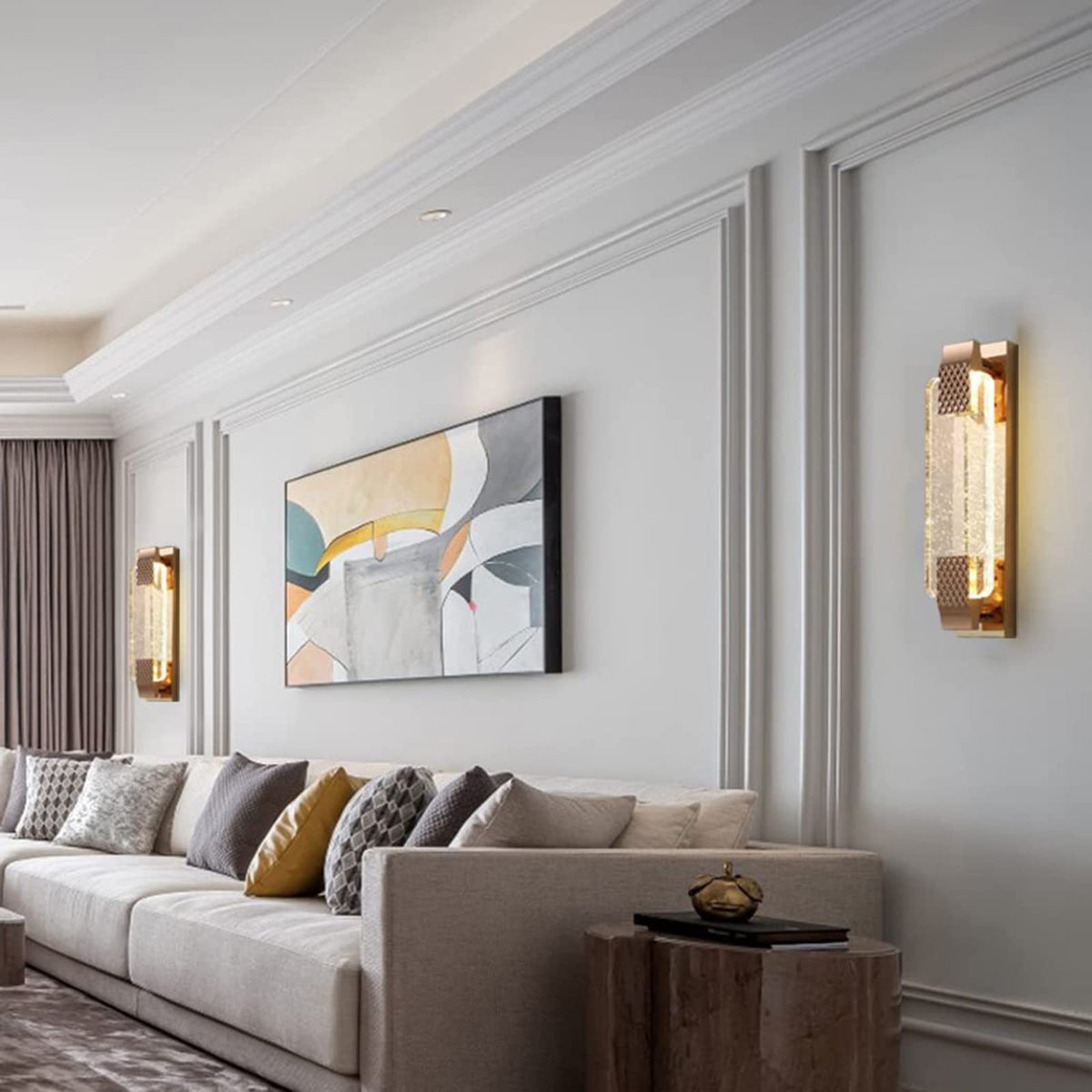 Modern Glass And Metal Wall Lamp For Living And Dining Astra