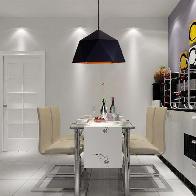 Geometric Pattern Domed Pendant Light
