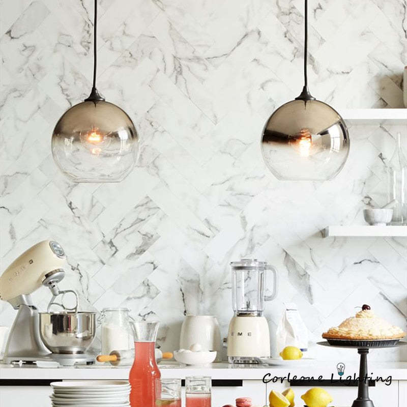 Gentle Gradient Glow Frosted Balloon Pendant Light