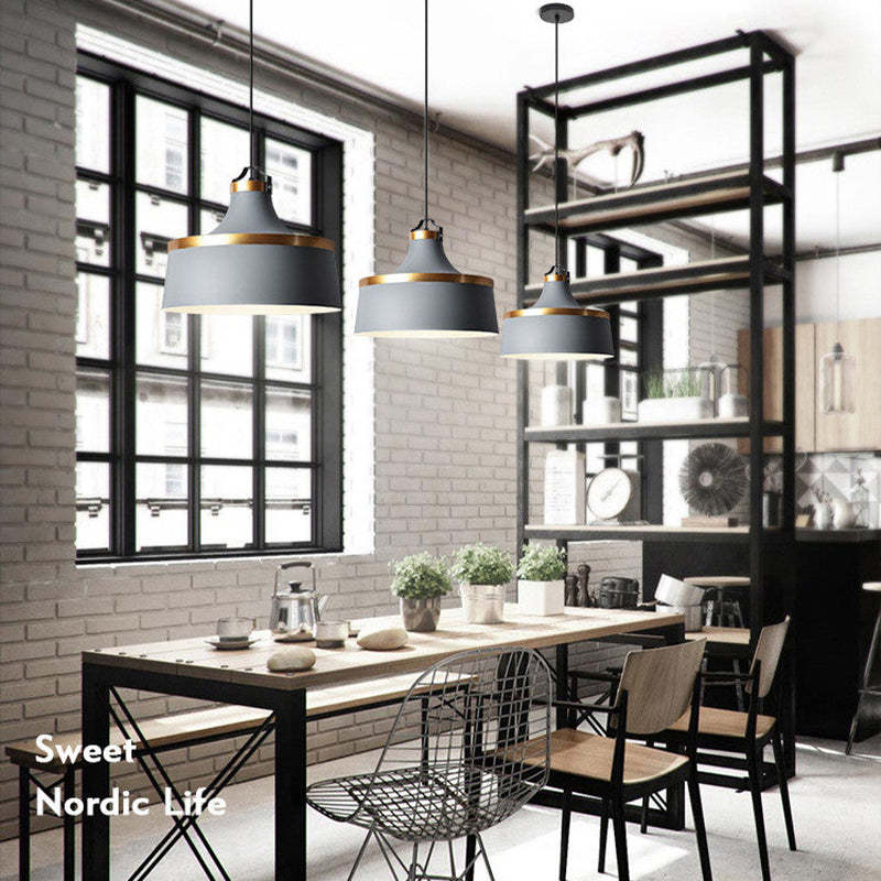Modern Colorful Pendant Light Metal Shade