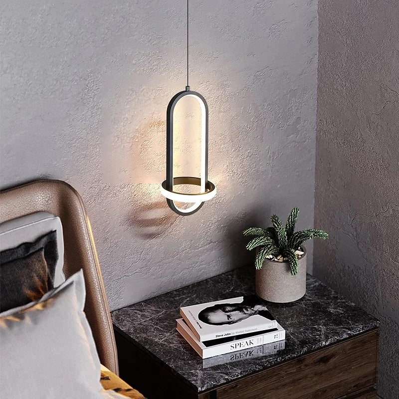 Ambient Glow Diffused Modern Pendant Light Ring With