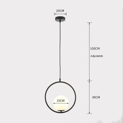 Glass And Metal Globe Pendant Light For Ambience Arisha