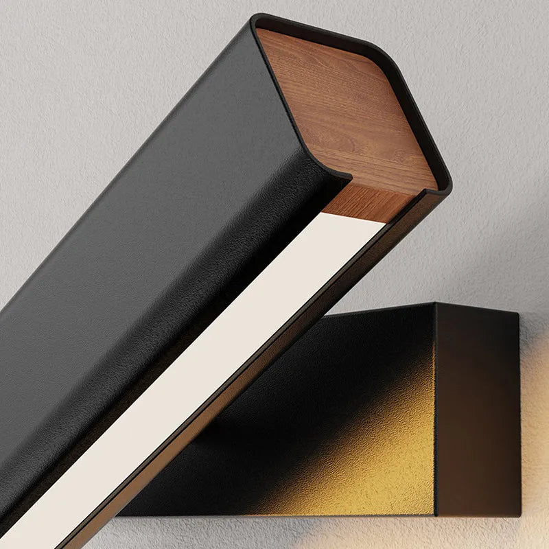 Rectangular Metal Rotatable LumaFrame Wall Light In Black And White