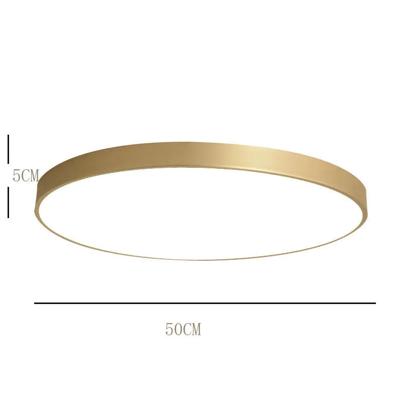 Gold Round Nordic Inspired LED Ceiling Light
