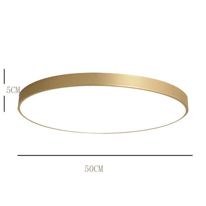 Gold Round Nordic Inspired LED Ceiling Light