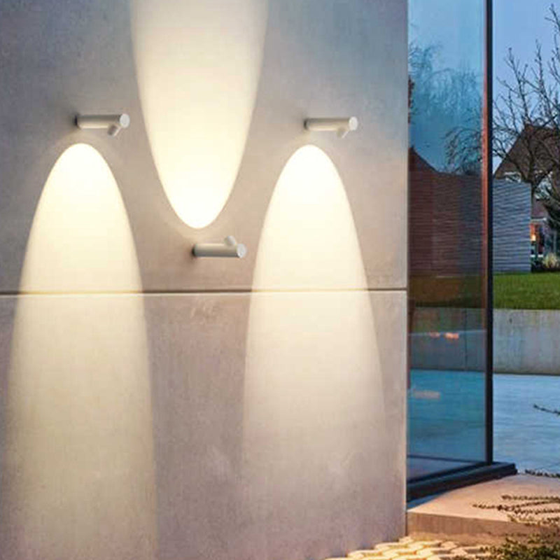 White And Black Contemporary Outdoor Waterproof Wall Light