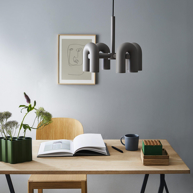 Three U-Shaped Arms Modern Linear Pendant Light