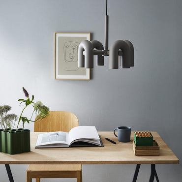 Three U-Shaped Arms Modern Linear Pendant Light