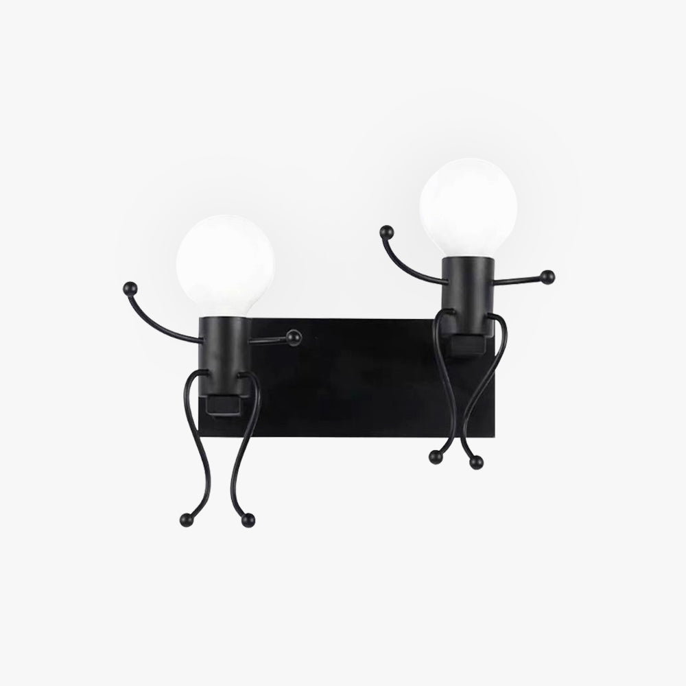 Wall Light Modern Metal With Black And White Finish For Room Living