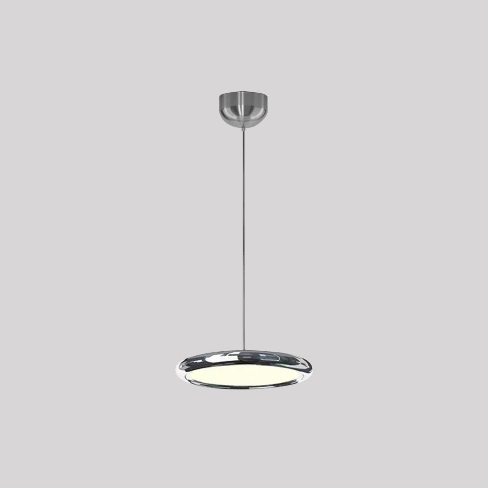 Metal Pendant Light With Acrylic Shade Circular Minimalist