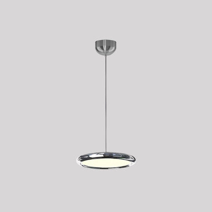 Metal Pendant Light With Acrylic Shade Circular Minimalist
