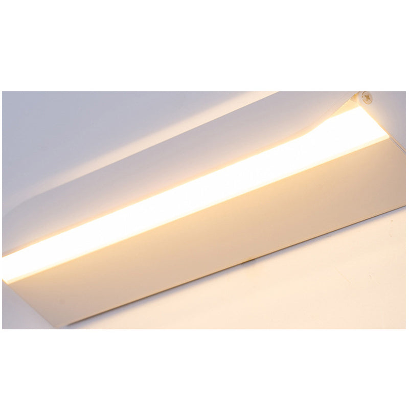White Finish LED Metal Rotatable Wall Lamp For Indoor Use