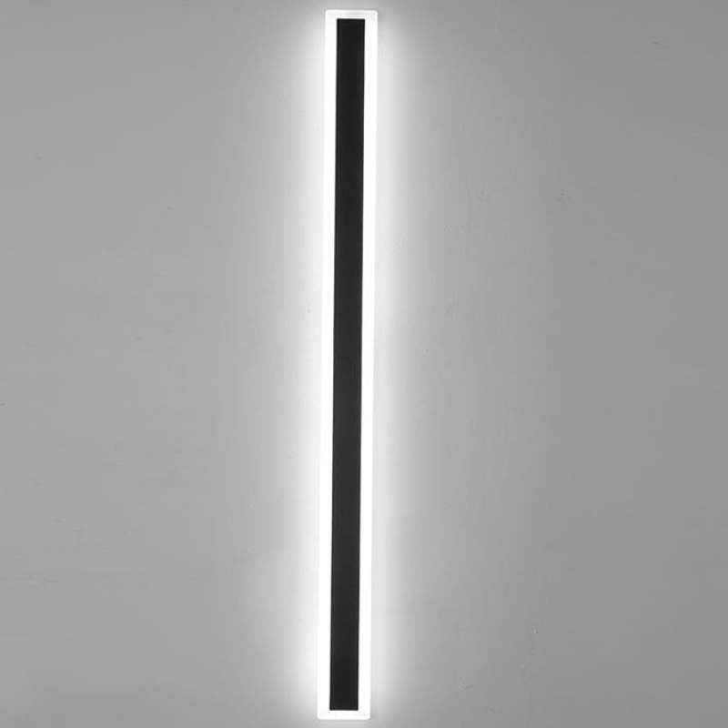 LED Matte Black Finish Linear Outdoor Wall Light