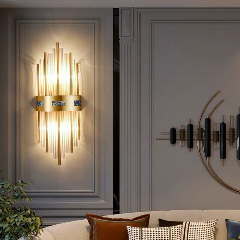 Warm White Dimmable 18cm Diameter Bedside Light Crystal Wall Lamp