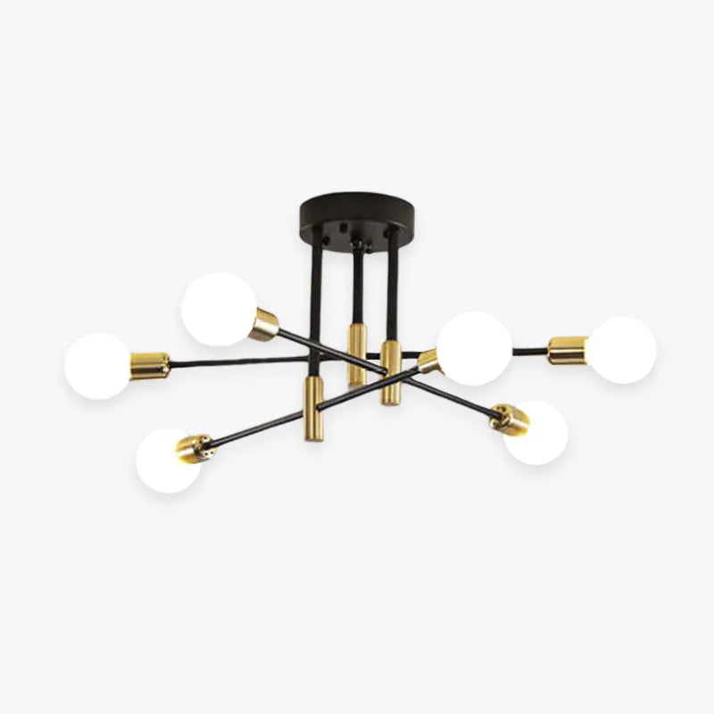 Flush Mount Ceiling Light Metal Retro Satellite