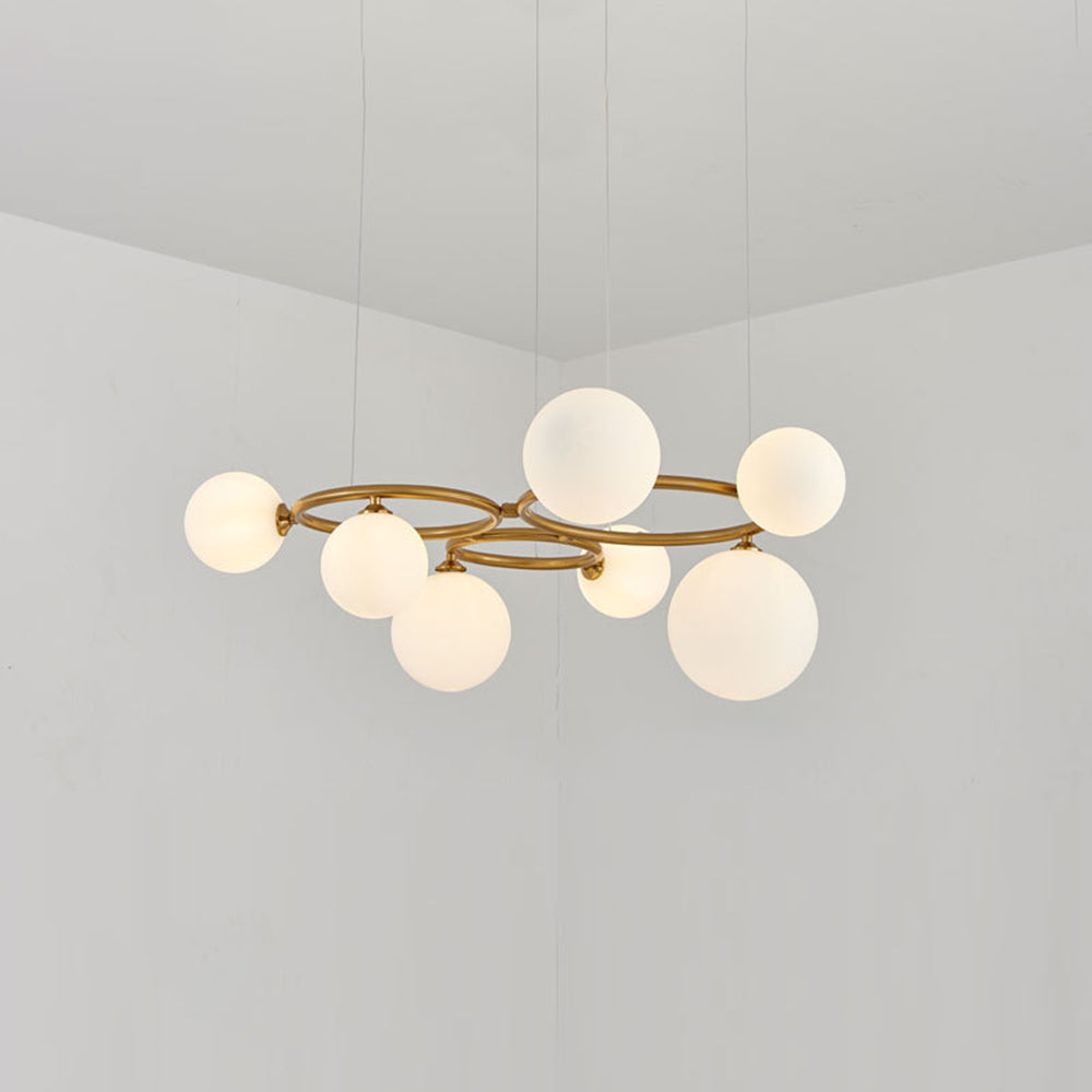 Modern Wave Pendant Light In Metal And Glass Durable