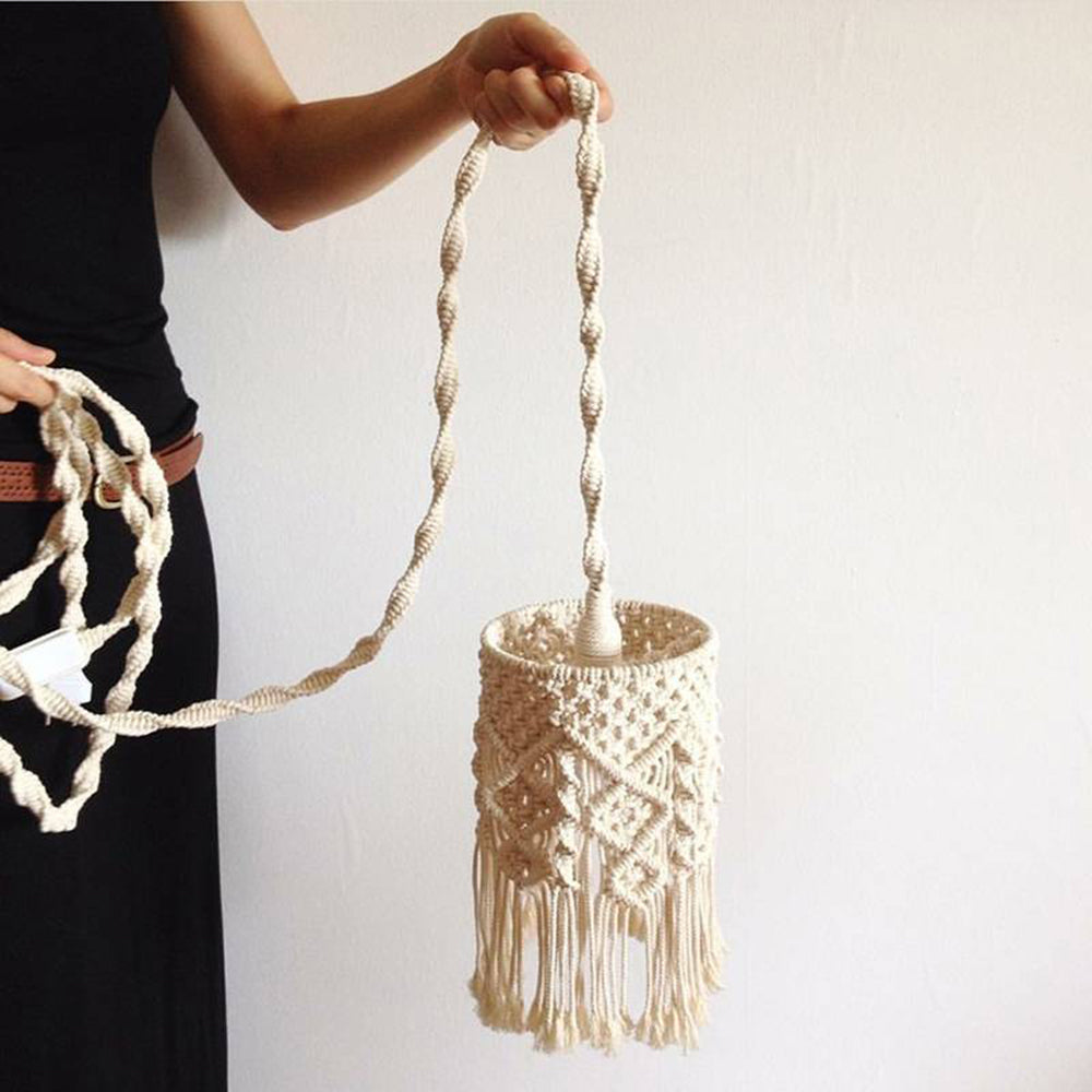 Cozy Living Spaces Cotton Rope Pendant Light
