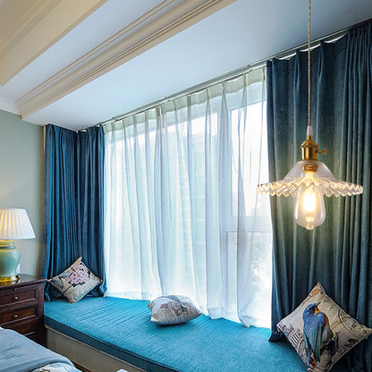 Timeless Elegance Art Deco Brass Glass Pendant Light