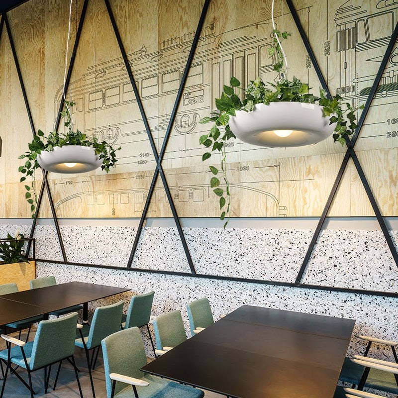 Warm Glow Lacquered Metal Round Pendant Light