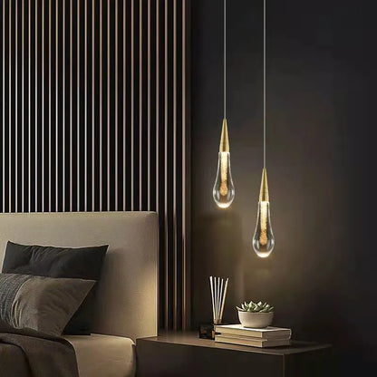 Ambient Glow Gold Crystal Pendant Light