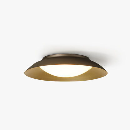 Flush Mount Round Brass Aurora Ceiling Light