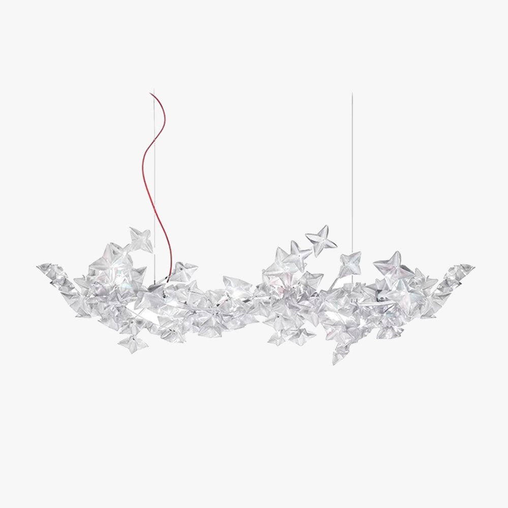 Living Room Ambient Glow Silver Star Pendant Light