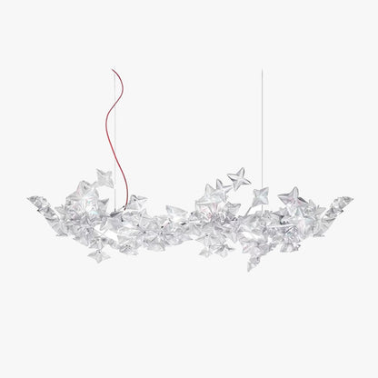 Living Room Ambient Glow Silver Star Pendant Light
