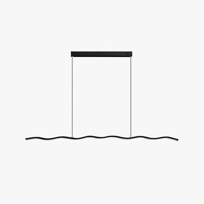 Modern Black And White Linear Wave Pendant Light