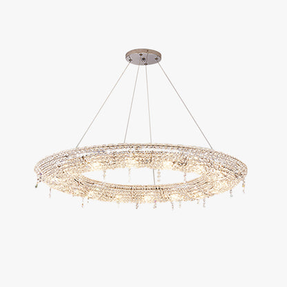 Pendant Light for Living Room Ambience Round Crystal Ring