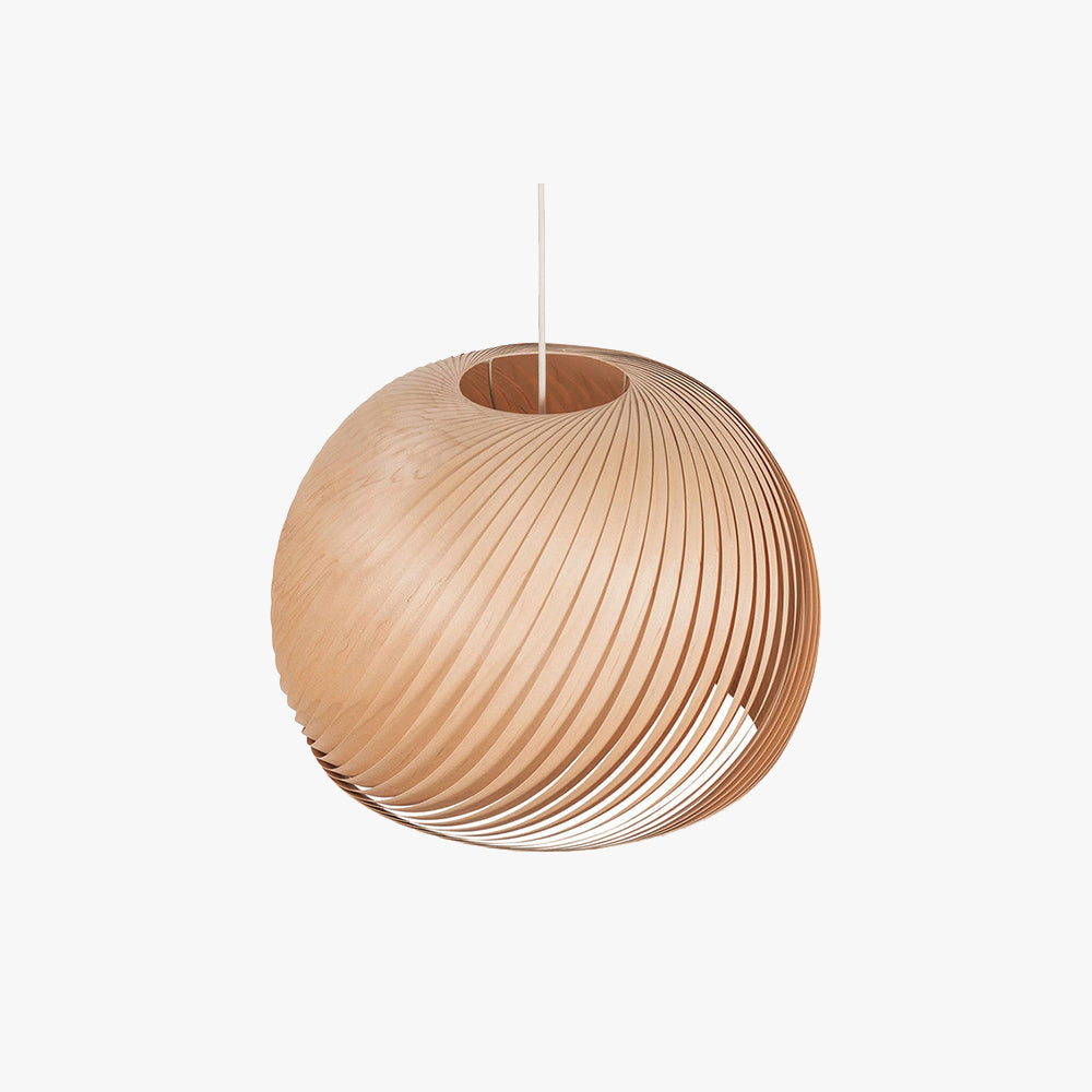 Brown Wood Finish Durable Farmhouse Metal Pendant Light