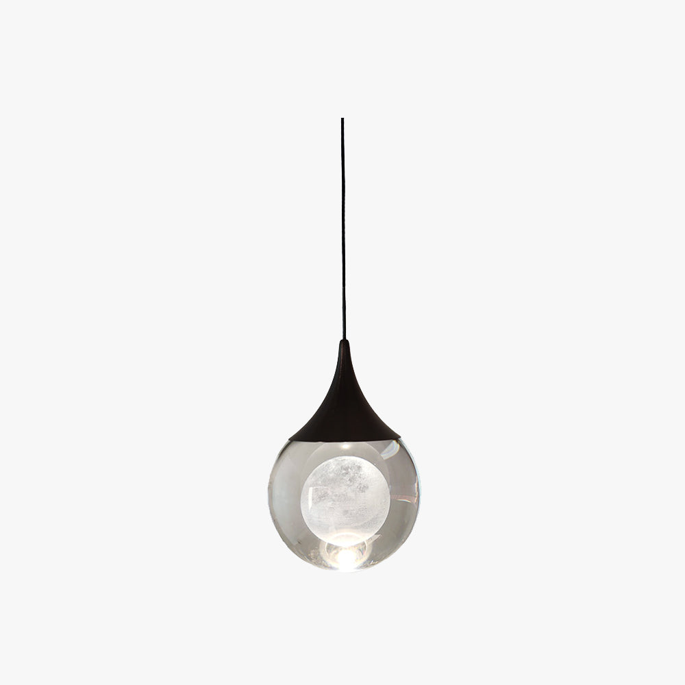 Modern Interiors Pendant Light For Metal Moon Black Matte