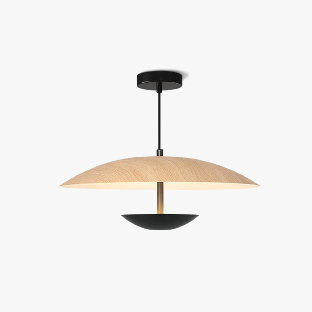 Pendant Light Wood Finish Nordic LED Frisbee