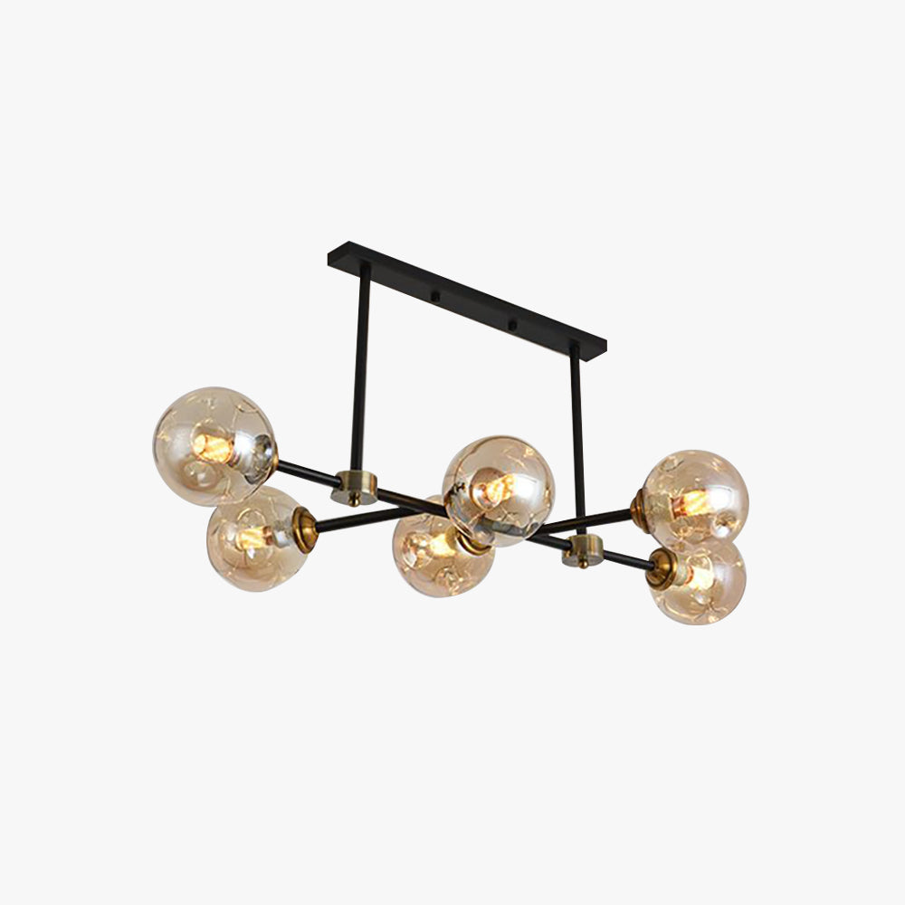 LED Amber Glass Bubble Pendant Light for Ambient Glow