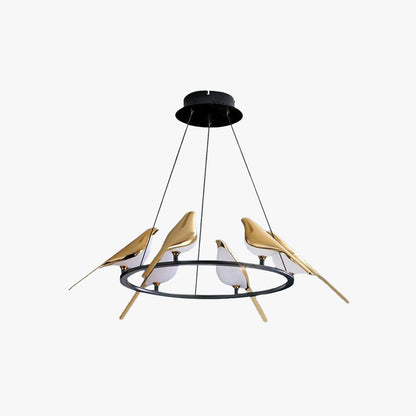 Gold And Black Bird Style Pendant Light For Warm Ambience