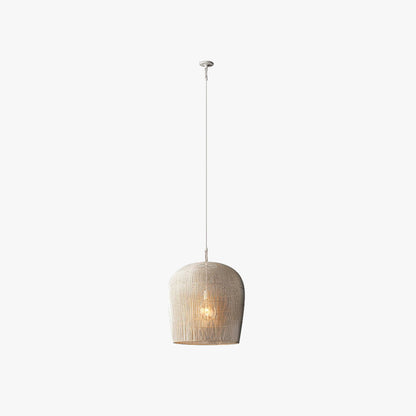 Warm Glow Rattan Bird Cage Pendant Light
